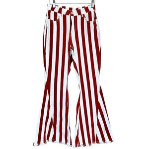 Brown & White High Rise Super Bell Bottoms Women's Size 4